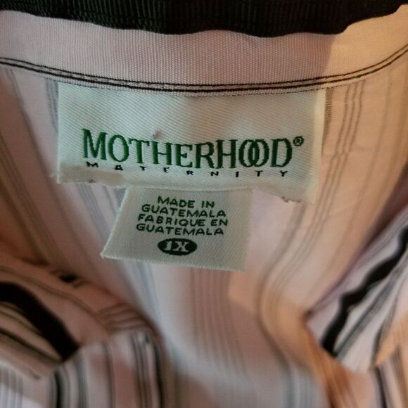 Motherhood Maternity Pink & Brown Collared Blouse Size 1X - Picture 2 of 8